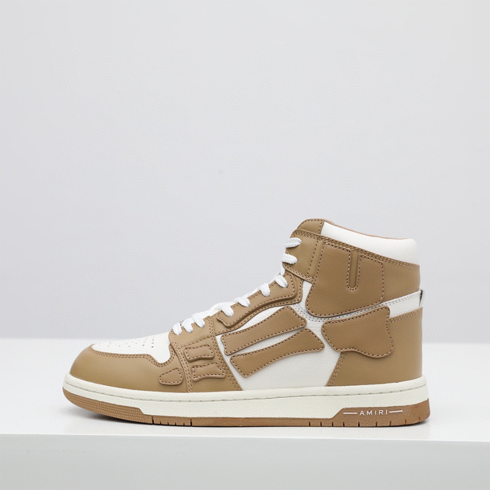 Amiri Skel-Top Hi Sneaker Brown/White - everydesigner