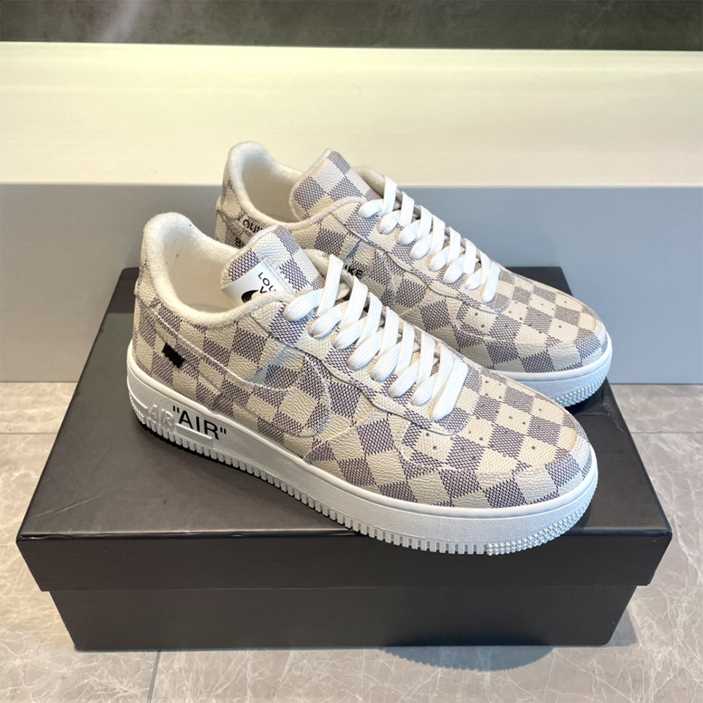 Louis Vuitton X Nike Air Force 1 Damier Sneaker - everydesigner