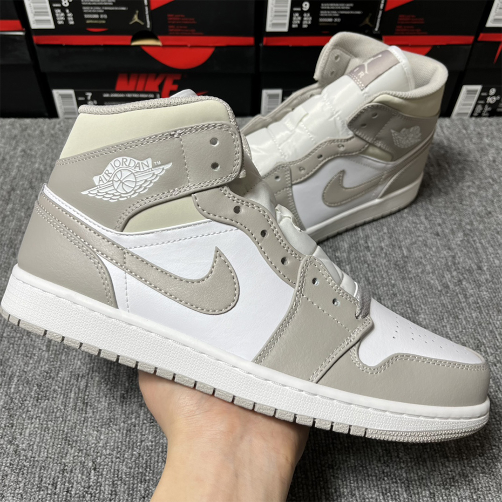 Air Jordan 1 Mid Grey Sneaker - everydesigner