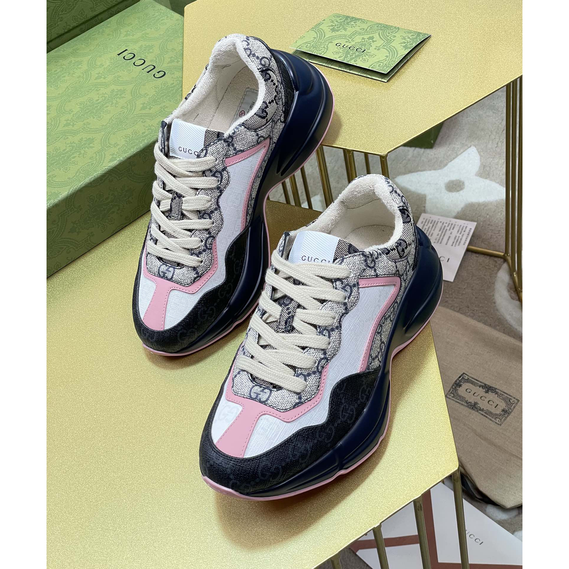 Gucci GG Rhyton Sneaker (UK SIZE) - everydesigner