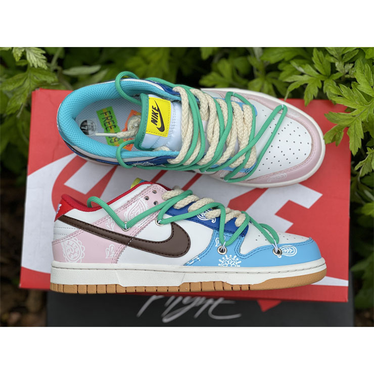 Nike Dunk Colorful Cashew Nuts Low Sneaker CZ 2496-100 - everydesigner