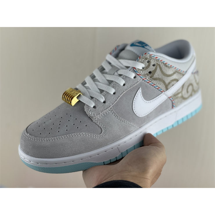 Nike Dunk Low “White Barber Shop” Sneaker  DH7614-500 - everydesigner