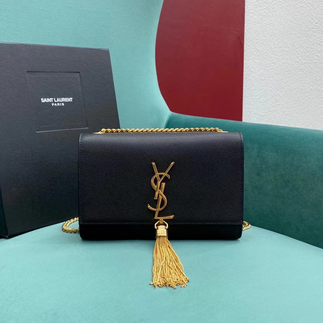 Saint Laurent Envelope Bag In Black(20-12.5-5CM) - everydesigner