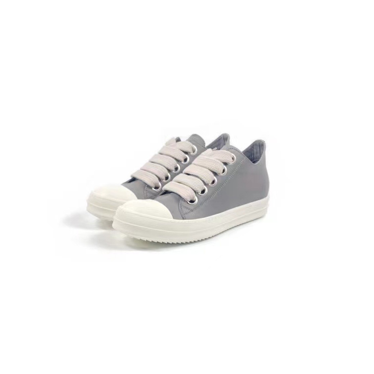 Rick Owens Taupe Calfskin Low Sneakers - everydesigner