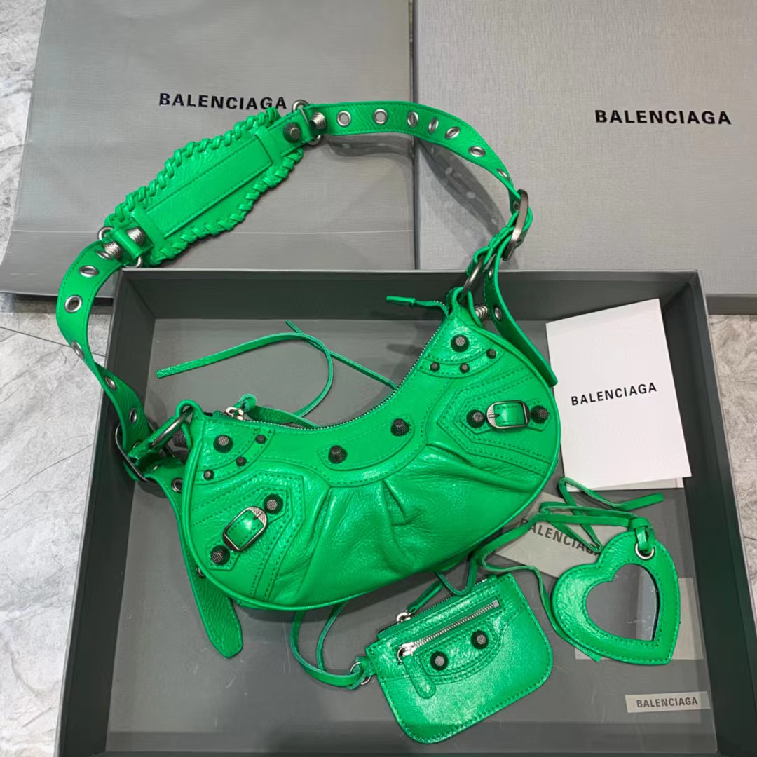 Balenciaga Le Cagole XS Shoulder Bag In Green(26-12-6cm) - everydesigner