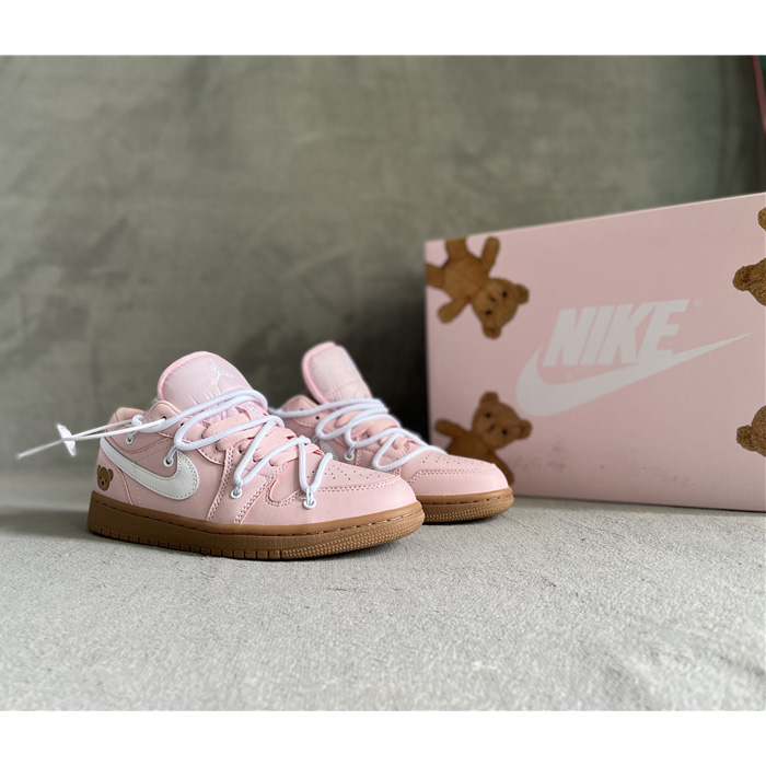 Jordan AJ 1 Low Sneaker In Pink   DC0774-601 - everydesigner