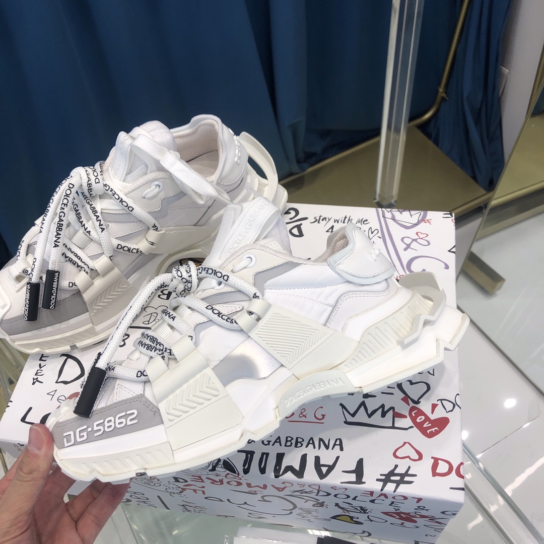 Dolce & Gabbana Mixed-Material Space Sneakers - everydesigner