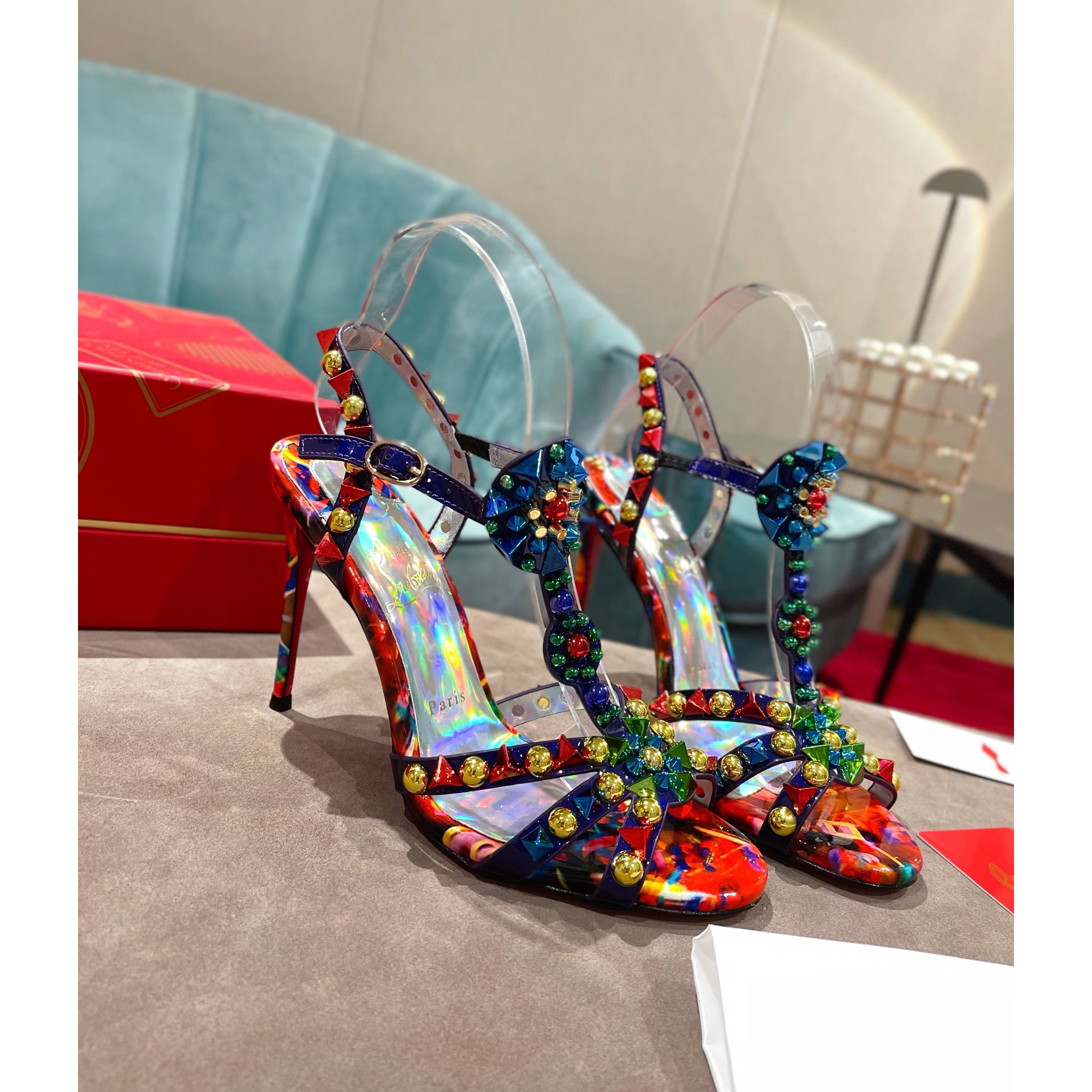 Christian Louboutin Multicolor Sandal（10cm Heel Height） - everydesigner