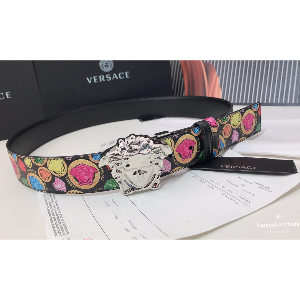 Versace Medusa Print 40 MM Belt  - everydesigner