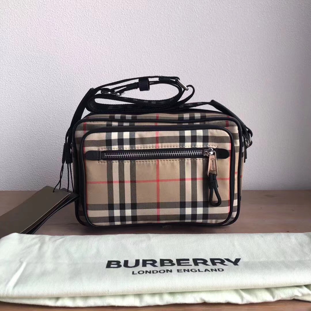 Burberry Vintage Check And Leather Crossbody Bag - everydesigner