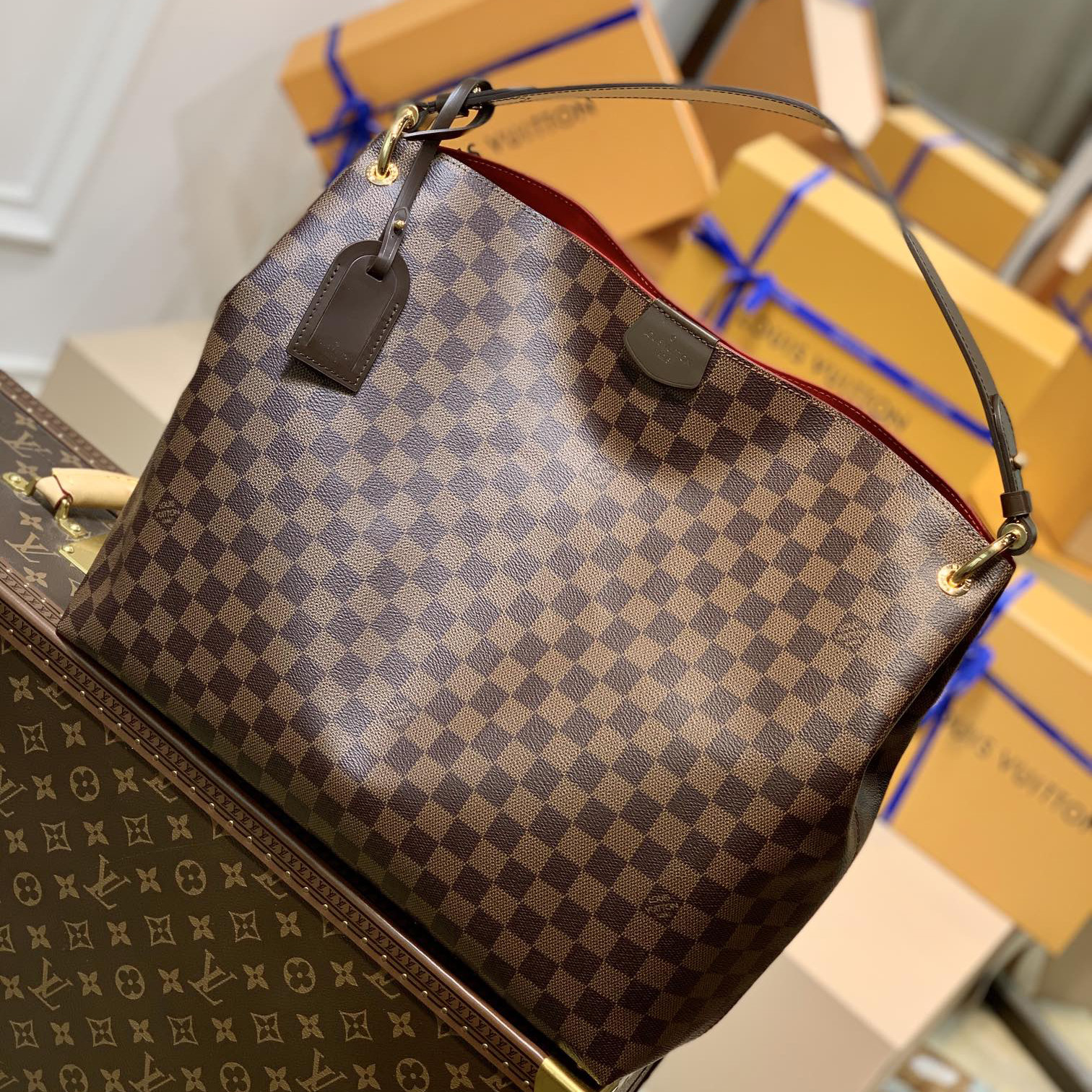 Louis Vuitton Graceful MM Hobo(41-35-14CM) - everydesigner