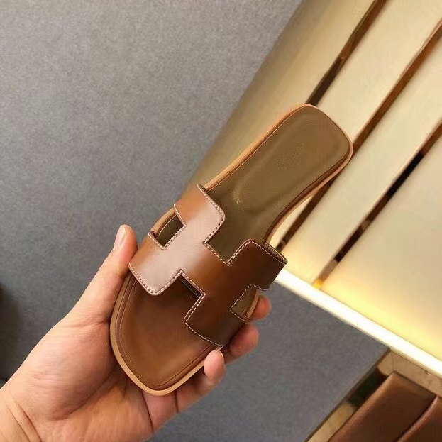 Hermes Leather Oran Sandals - everydesigner