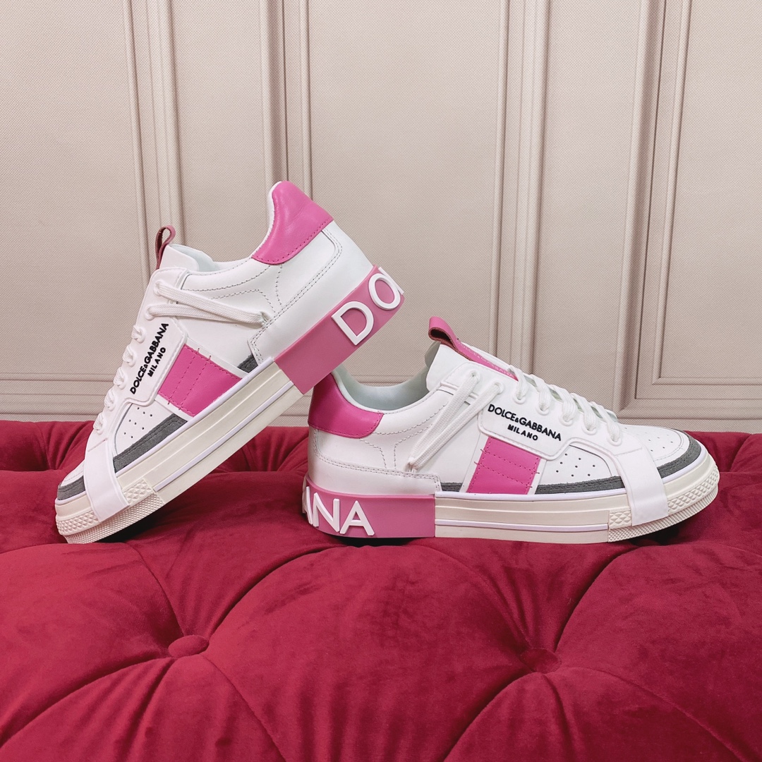 Dolce & Gabbana Calfskin Custom 2.Zero Sneakers With Contrasting Details - everydesigner