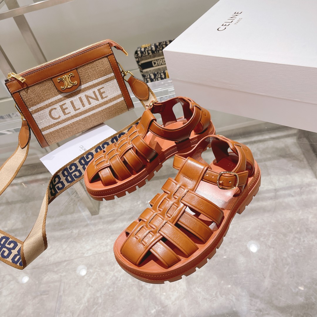 Celine Clea Chunky Sandal  In Calfskin - everydesigner