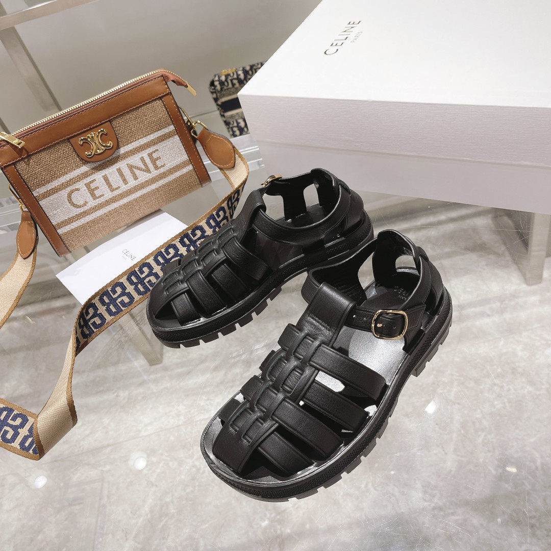 Celine Clea Chunky Sandal  In Calfskin - everydesigner