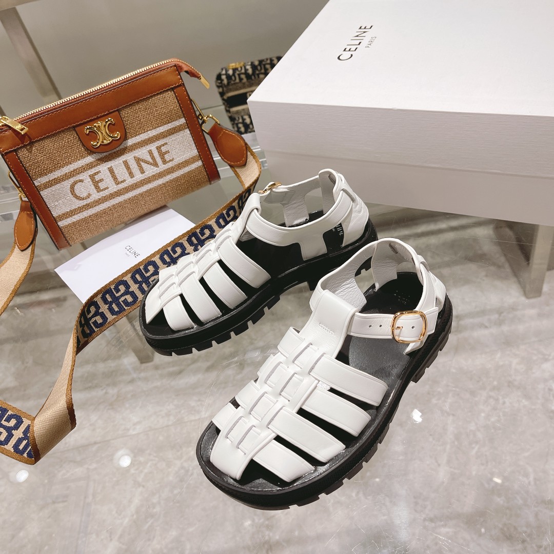 Celine Clea Chunky Sandal  In Calfskin - everydesigner