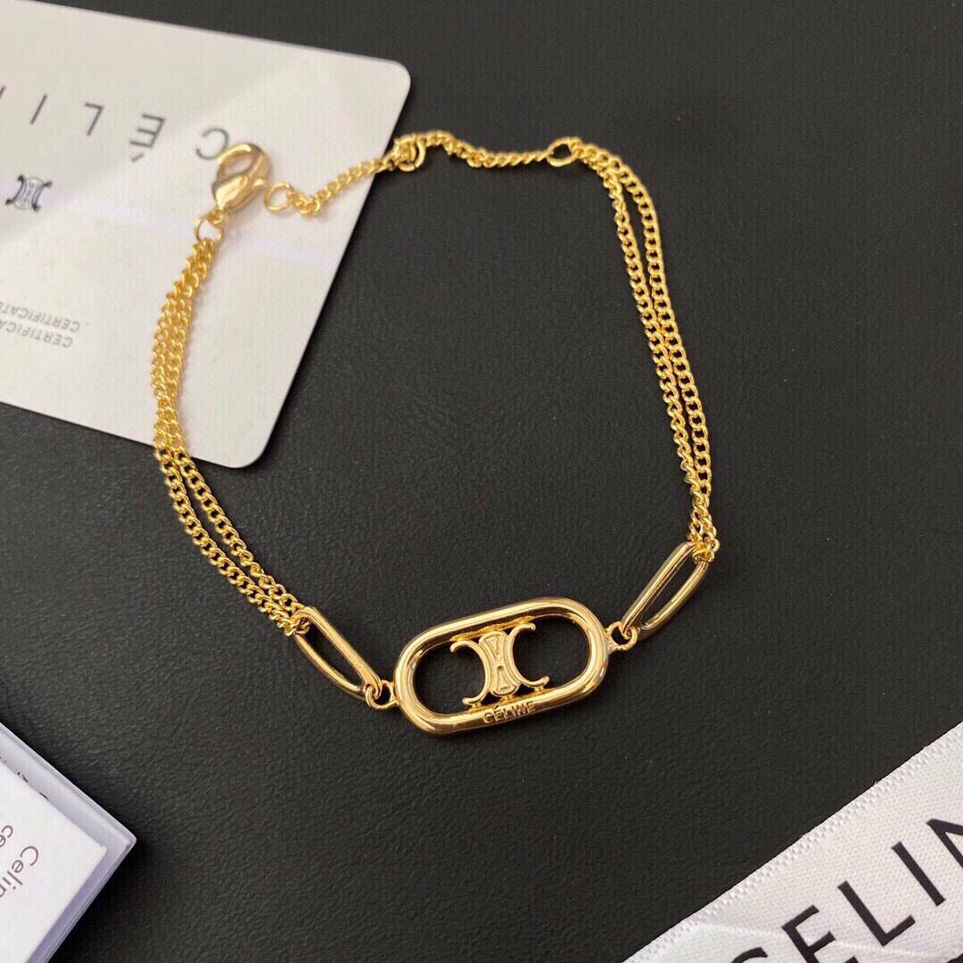 Celine Maillon Triomphe Bracelet In Brass With Gold Finish - everydesigner