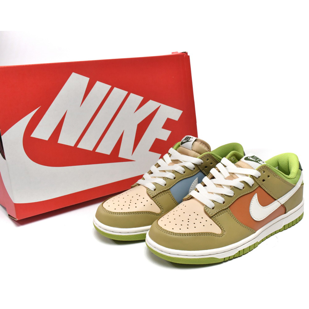  Nike Dunk Low Brown Veail Sail Vivid Green Sneaker    DV9108-711 - everydesigner