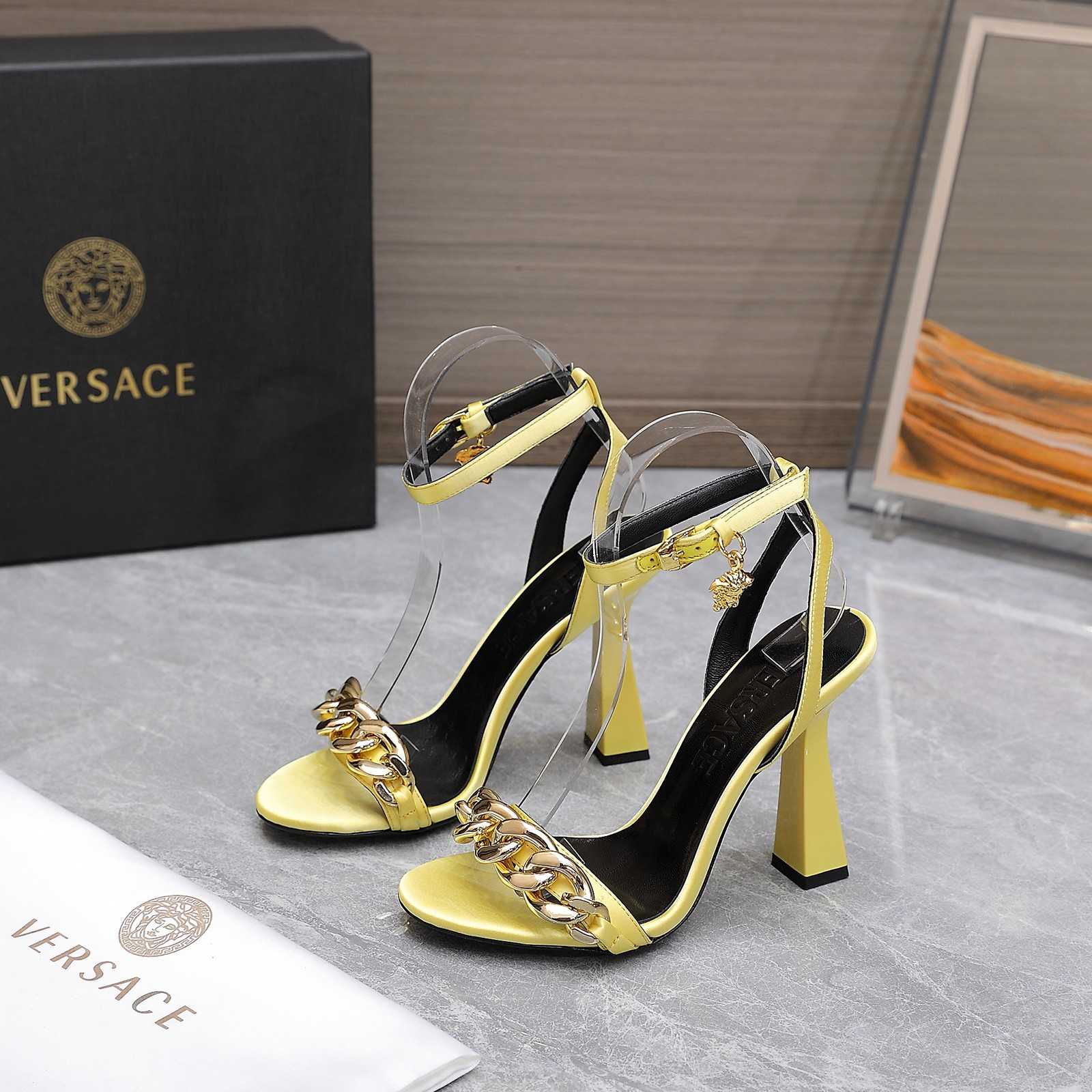 Versace Medusa Chain High Heel Sandals - everydesigner