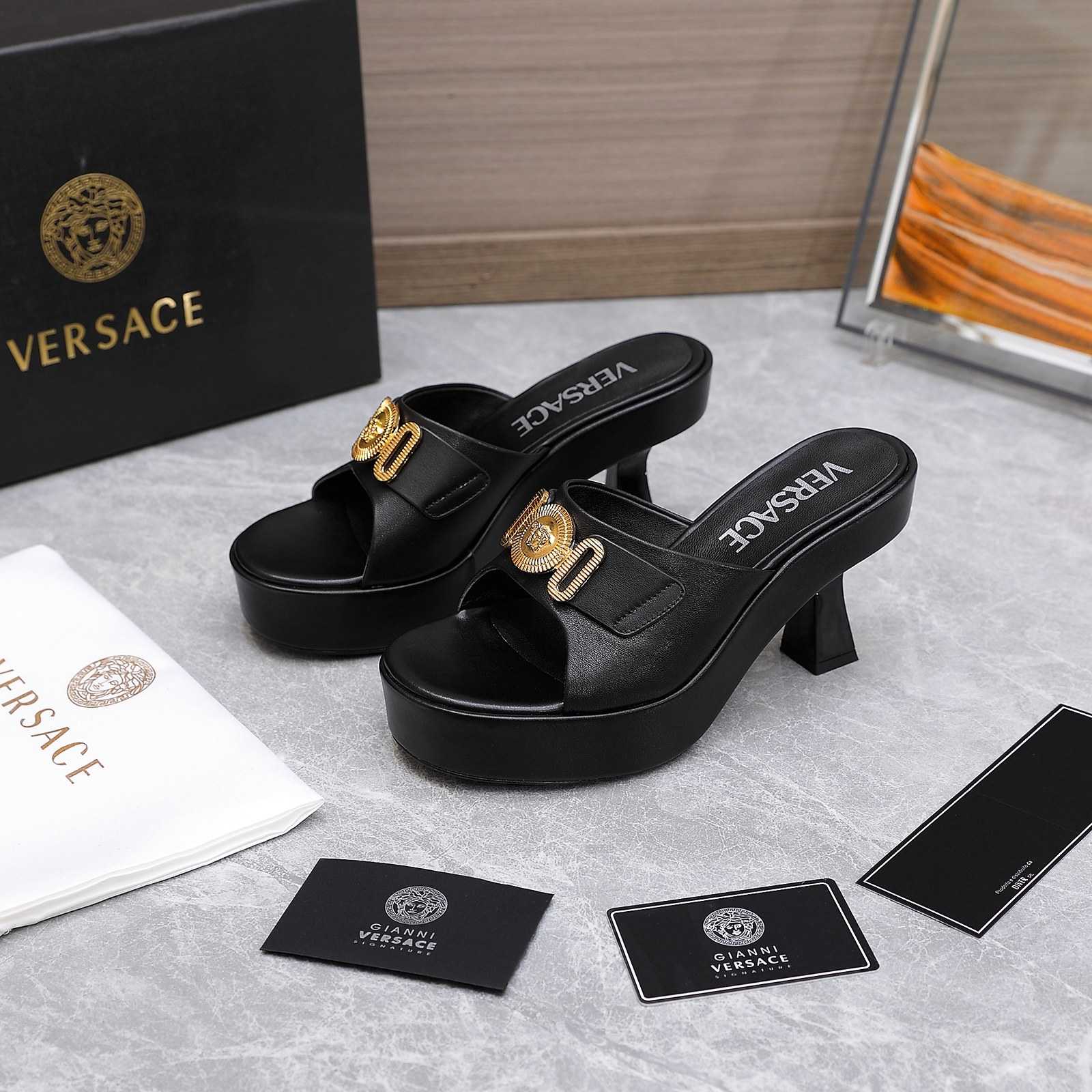 Versace Medusa Biggie Crystal Mules - everydesigner