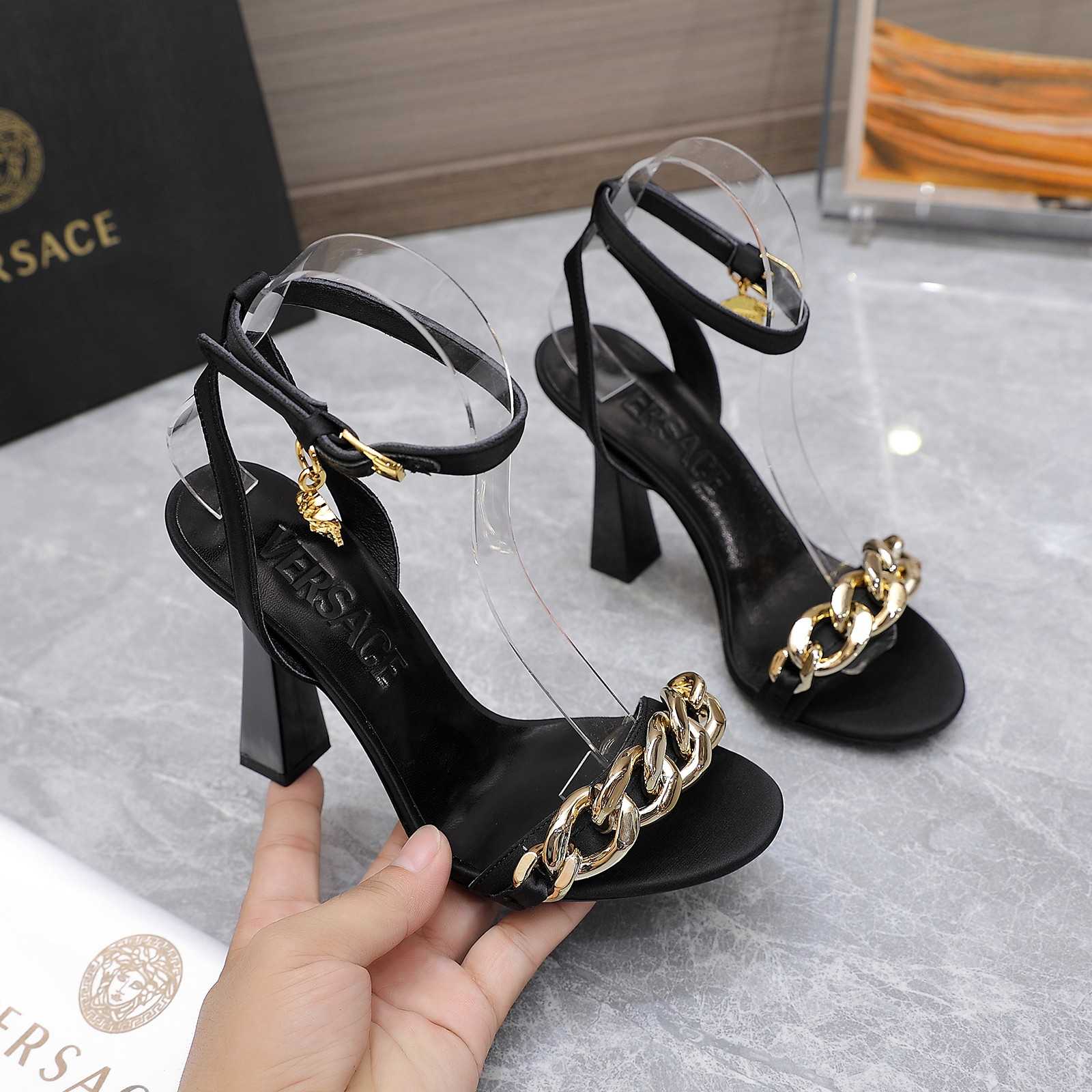 Versace Medusa Chain High Heel Sandals - everydesigner