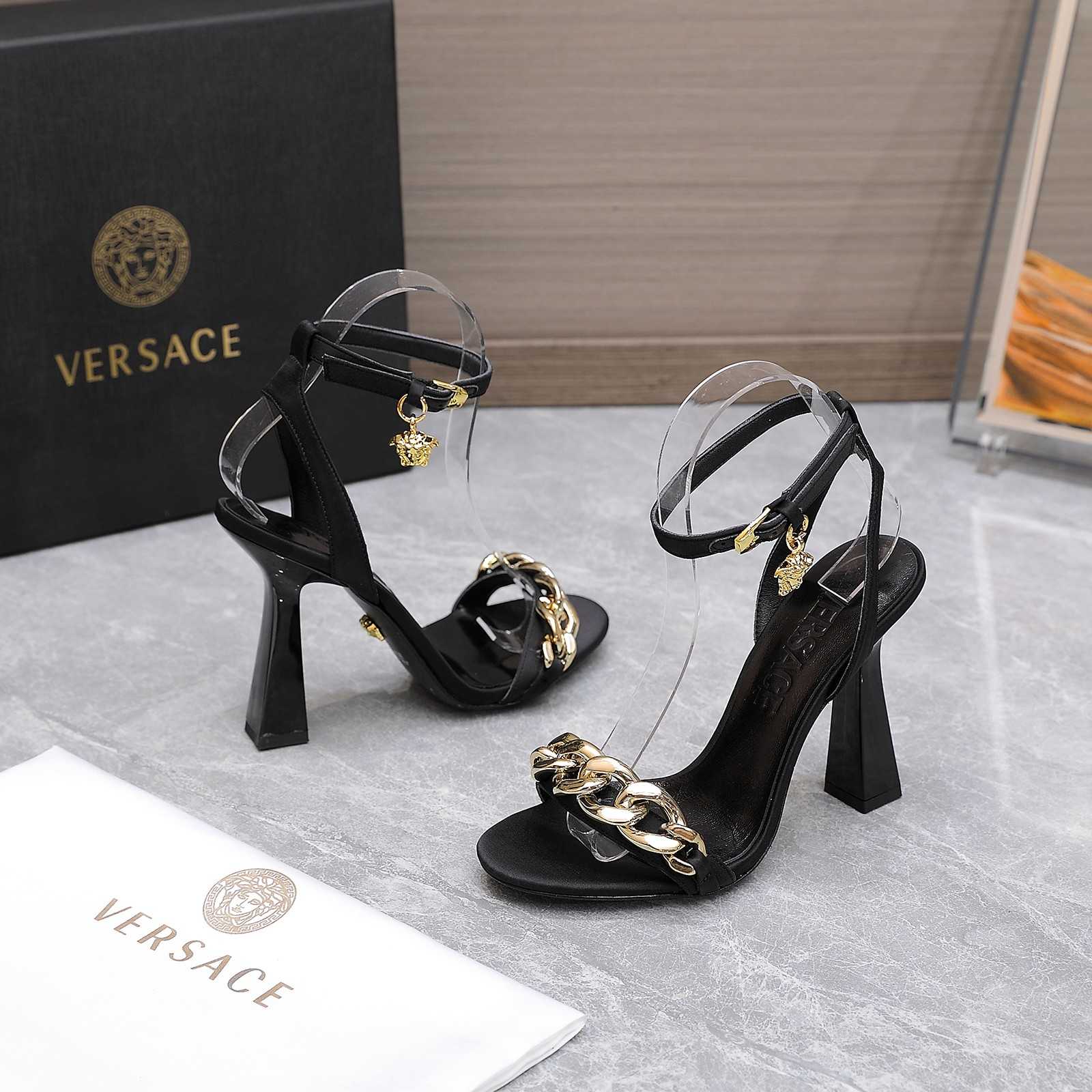 Versace Medusa Chain High Heel Sandals - everydesigner