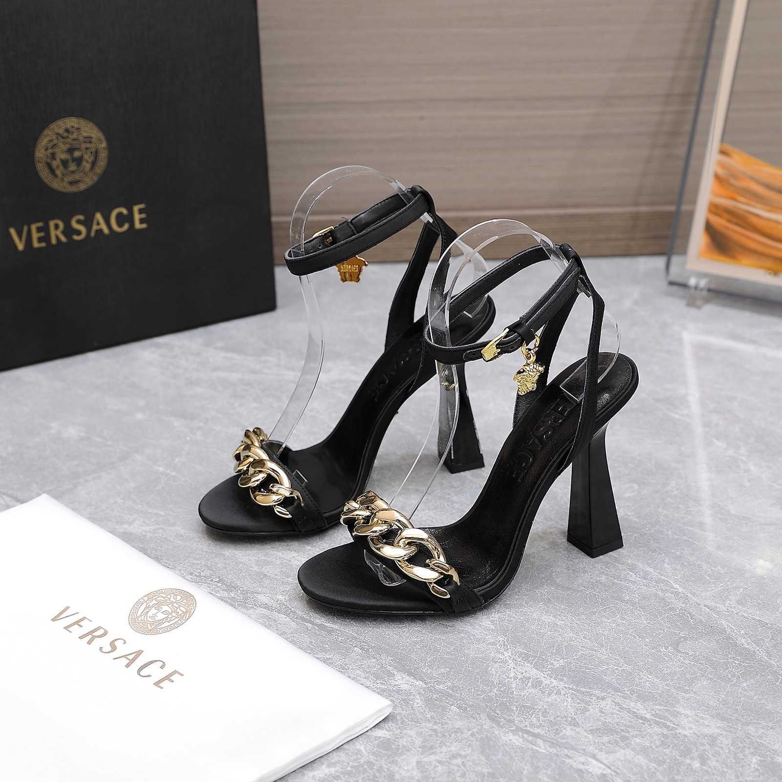 Versace Medusa Chain High Heel Sandals - everydesigner