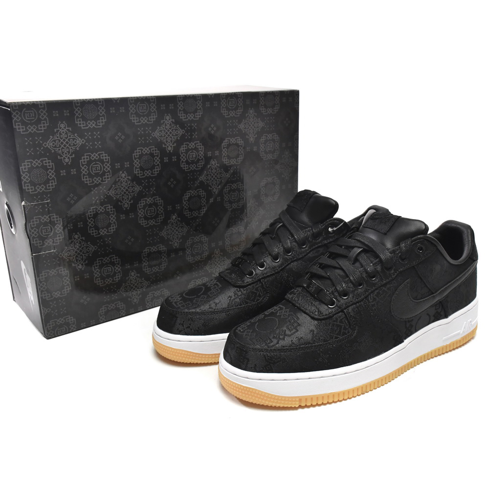 Nike Air Force 1 Low Fragment Design x Clot Black Silk Sneaker     CZ3986-001 - everydesigner