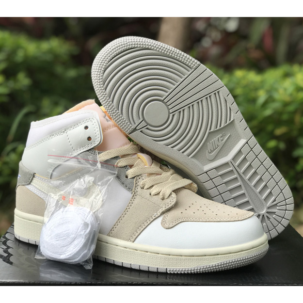 Air Jordan 1 Mid "White And Phantom" Sneaker   DM9652-100 - everydesigner