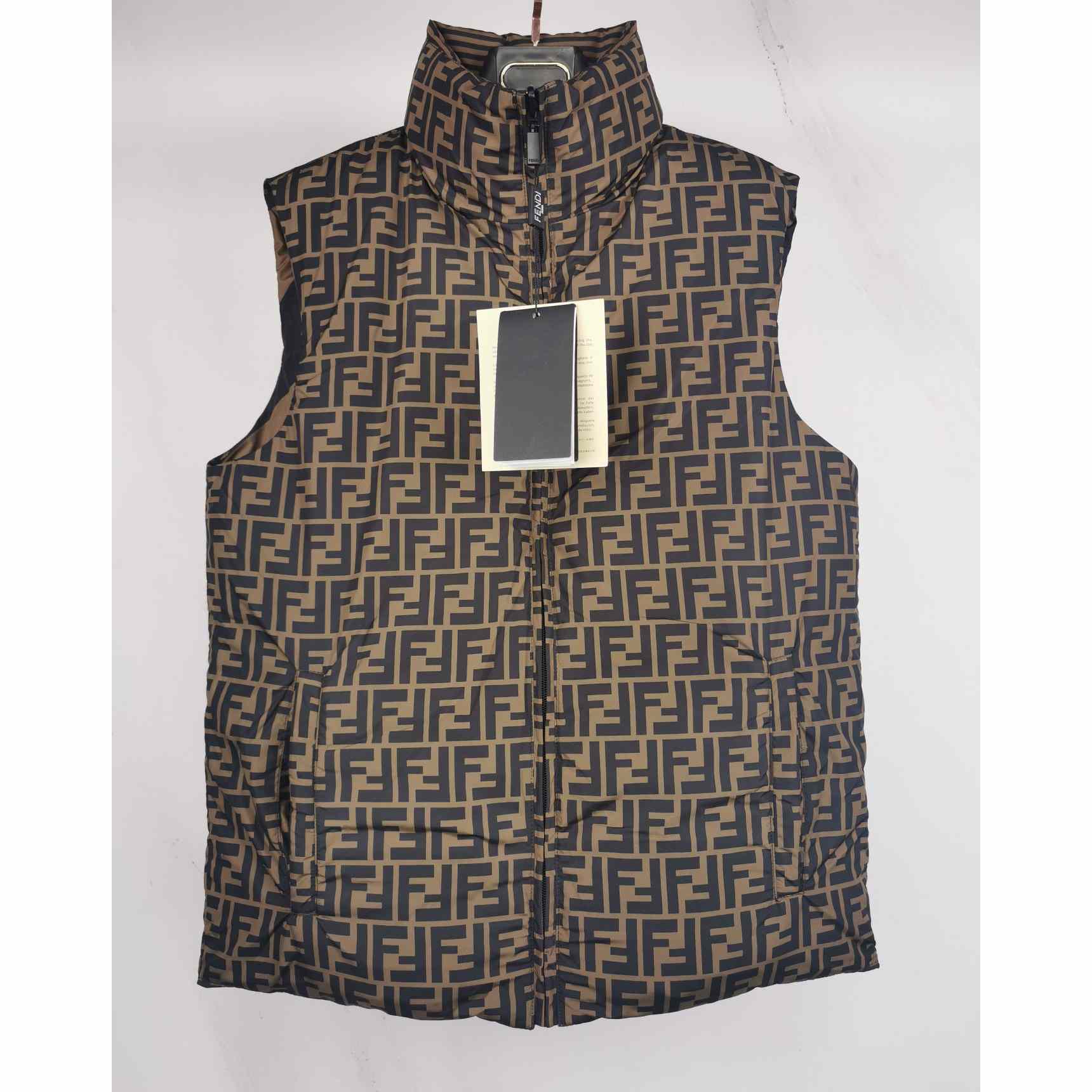 Fendi Gilet Brown Nylon Vest - everydesigner