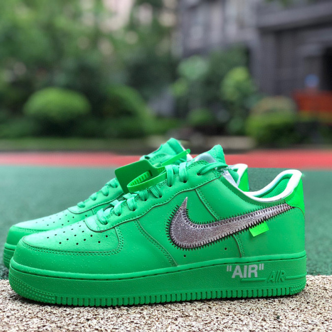 Off-White x Nike Air Force 1 "Light Green Spark"  Sneaker       dx1419-300 - everydesigner