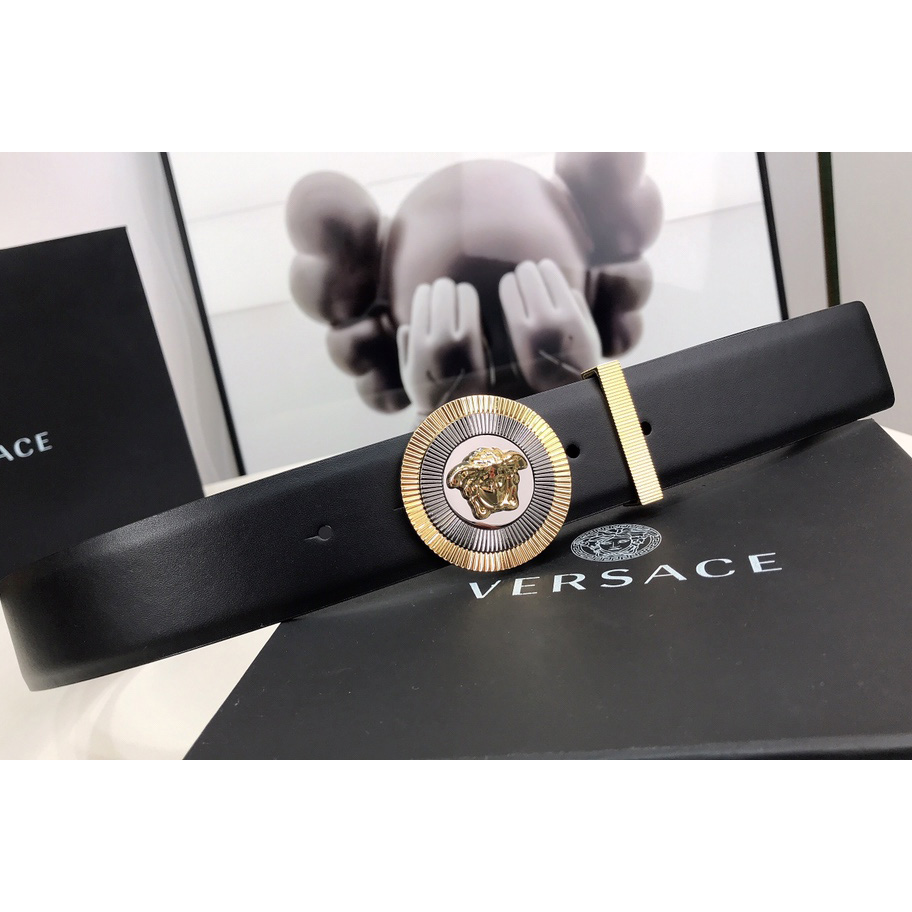 Versace Enamel Medusa Biggie Belt   40mm - everydesigner