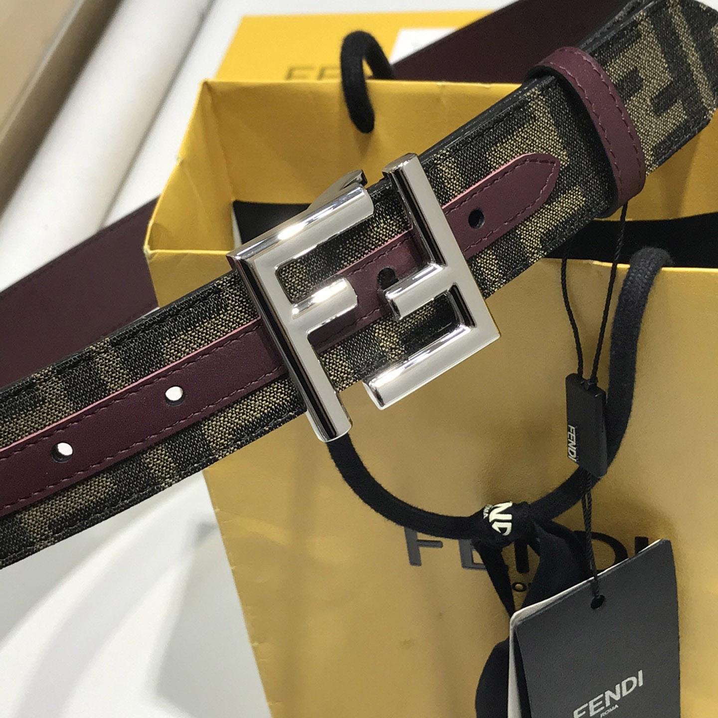 Fendi Brown Fabric Belt - everydesigner