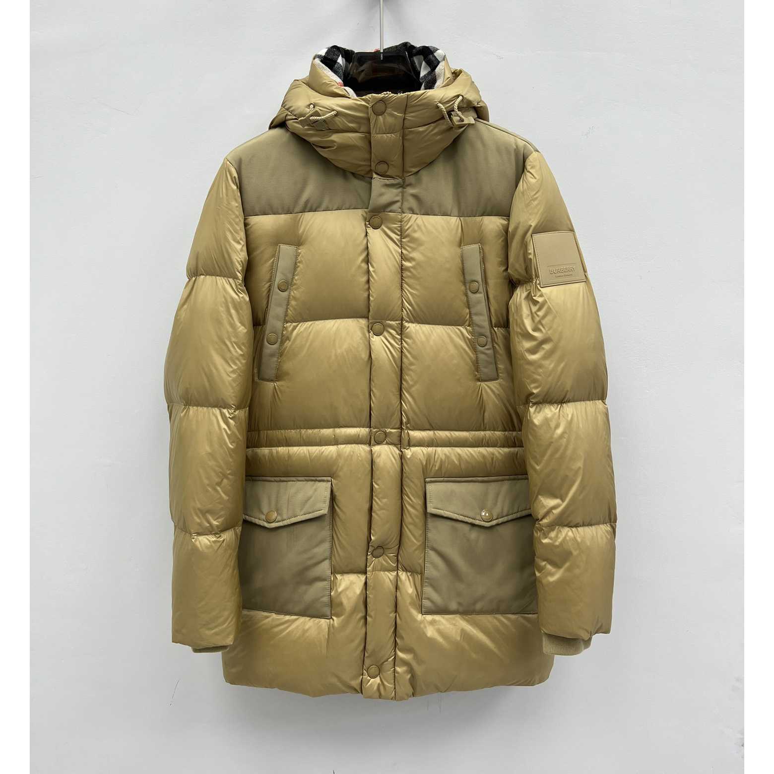 Burberry Logo Appliqué Nylon Puffer Coat - everydesigner