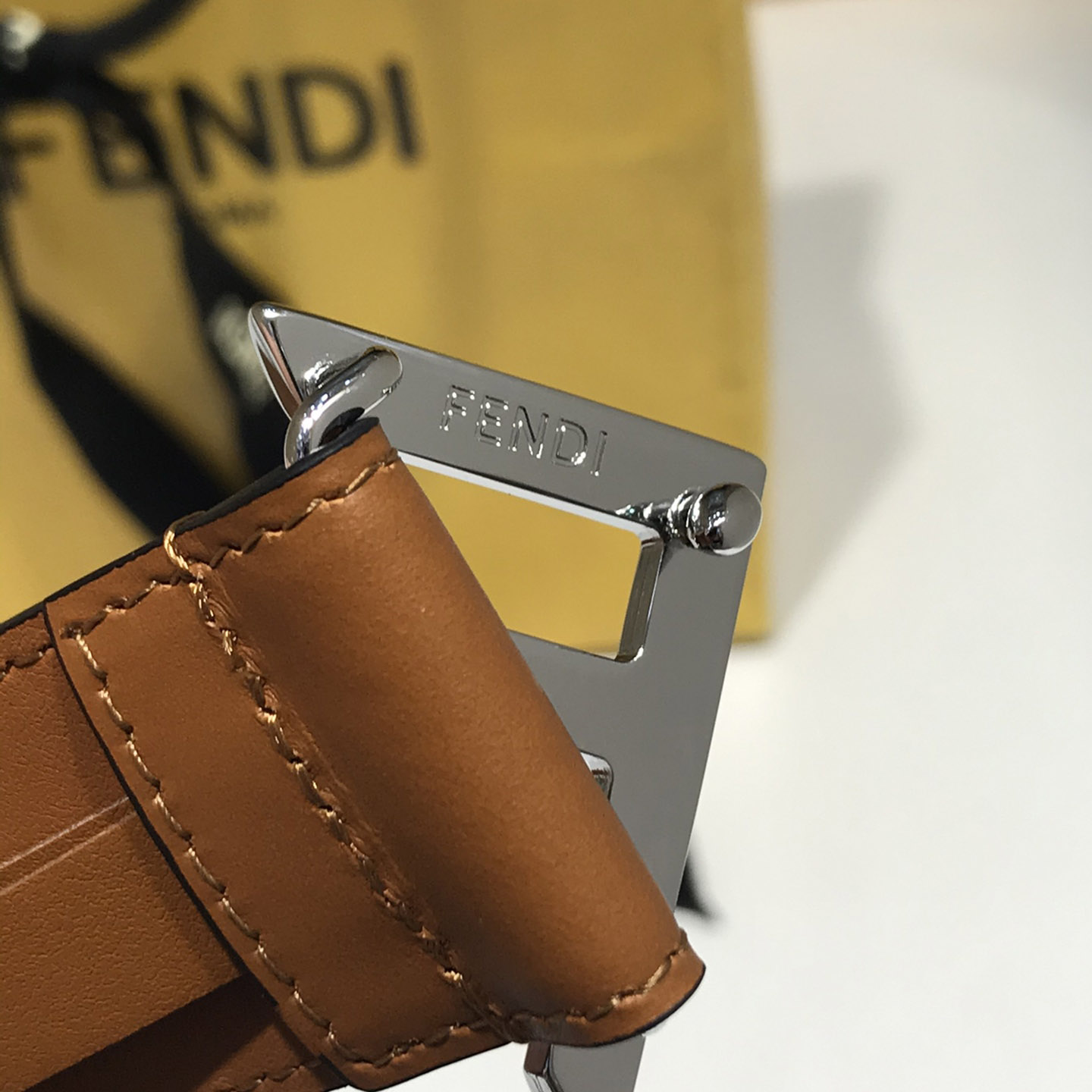 Fendi Brown Leather Belt - everydesigner