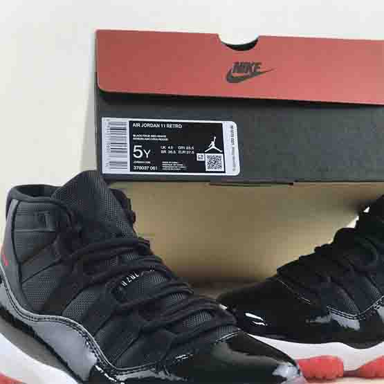 Air Jordan 11 “Bred ”GS Sneaker     378037-061  - everydesigner