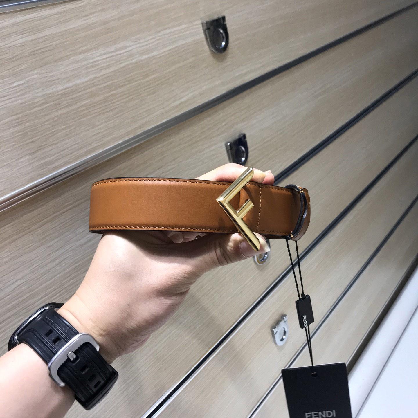 Fendi Brown Leather Belt - everydesigner