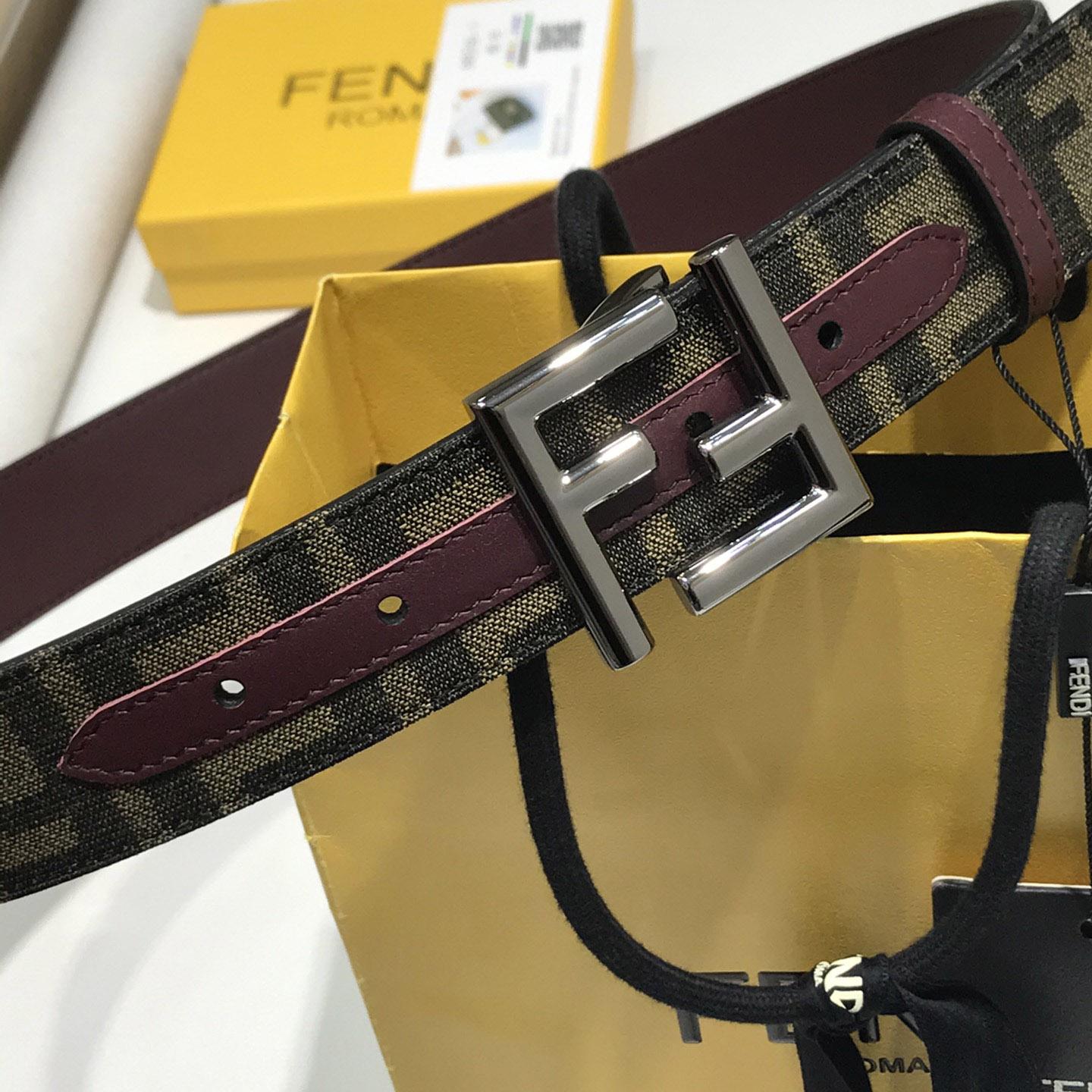 Fendi Brown Fabric Belt - everydesigner