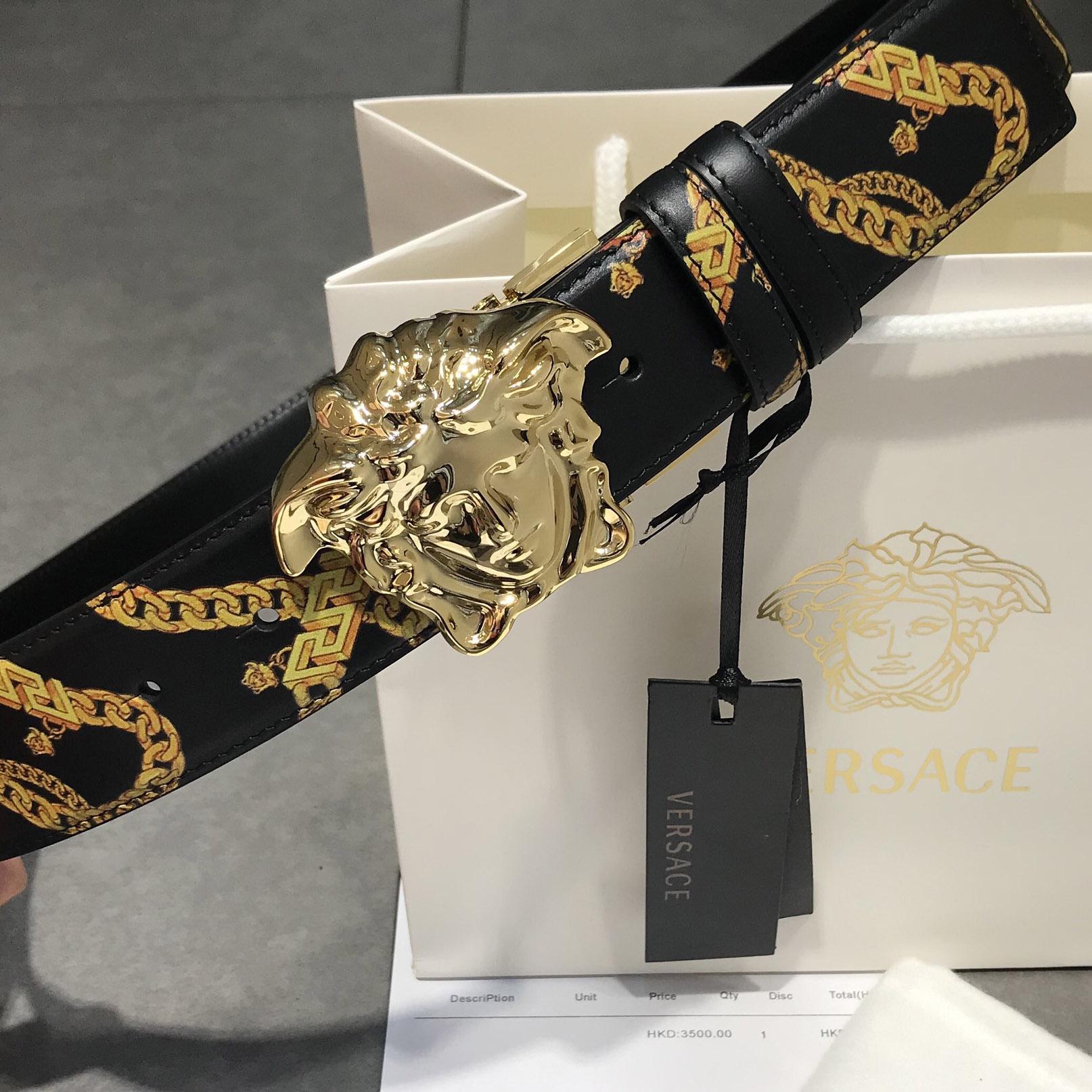 Versace Barocco Reversible Leather Belt  - everydesigner