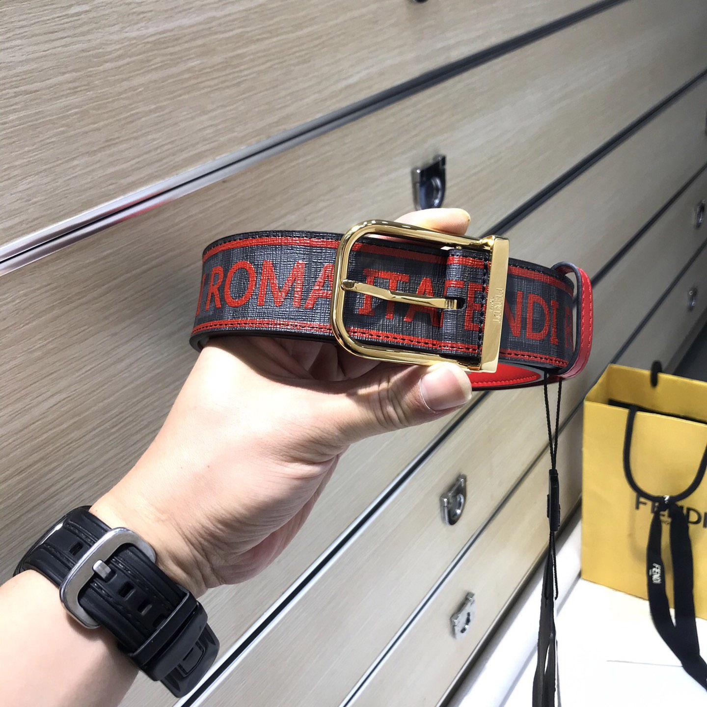 Fendi Reversible Leather Belt - everydesigner