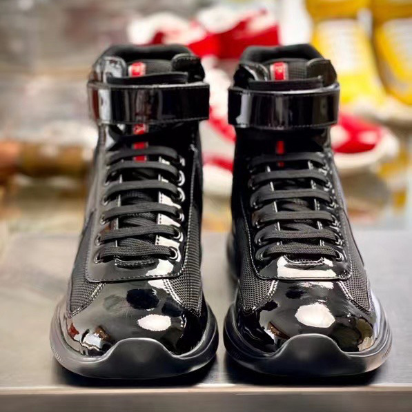 Prada America's Cup High 'Red Silver'Sneakers(upon uk size) - everydesigner