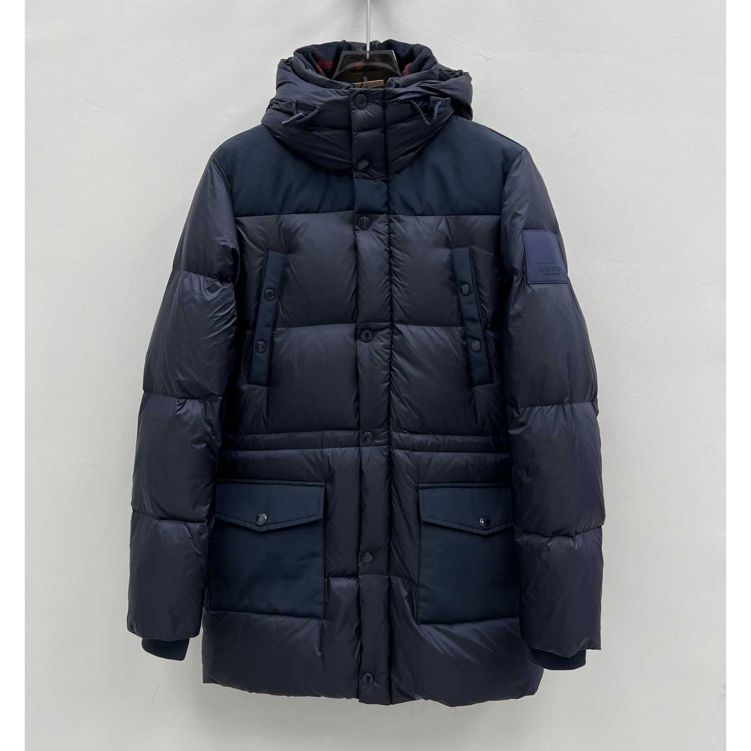 Burberry Logo Appliqué Nylon Puffer Coat - everydesigner