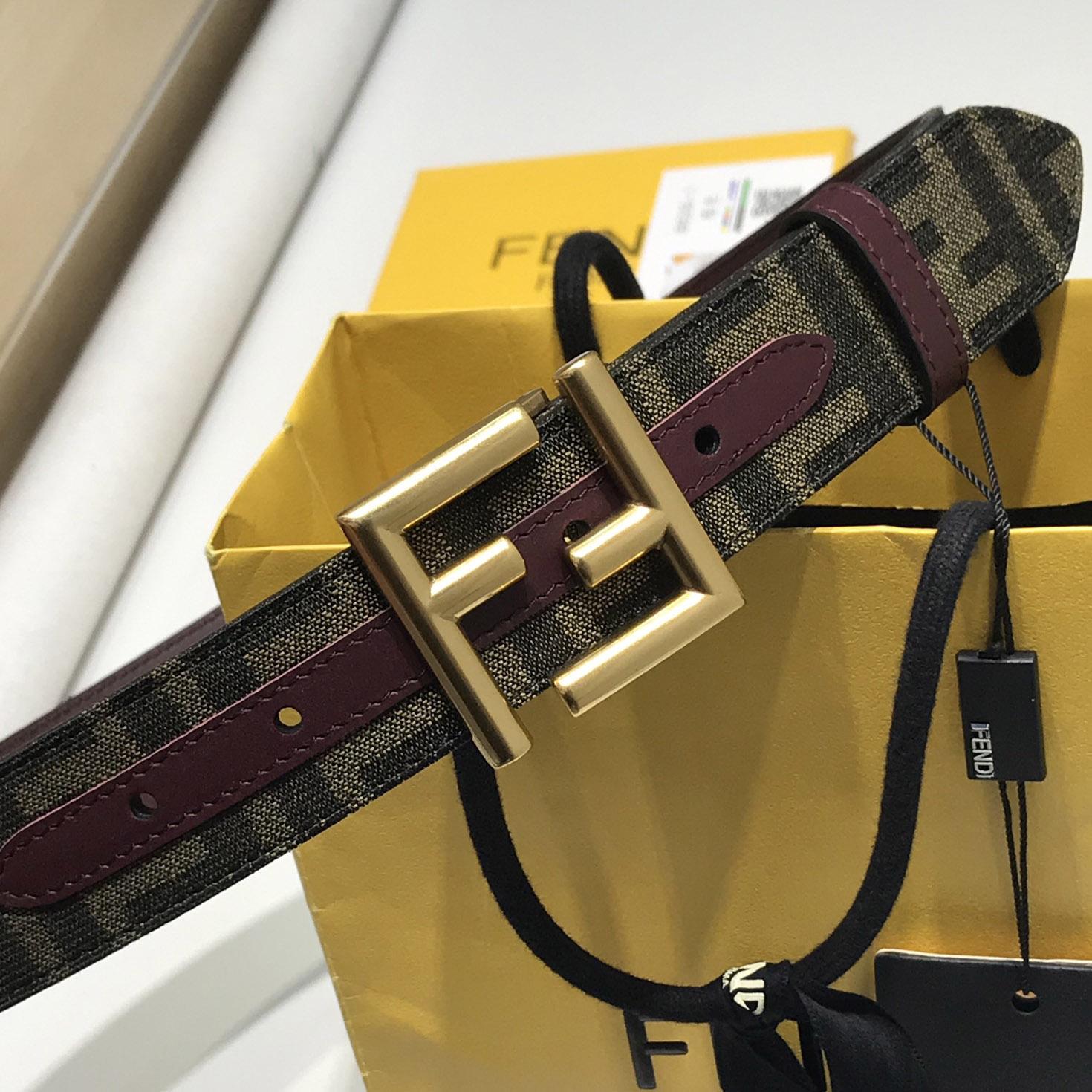 Fendi Brown Fabric Belt - everydesigner