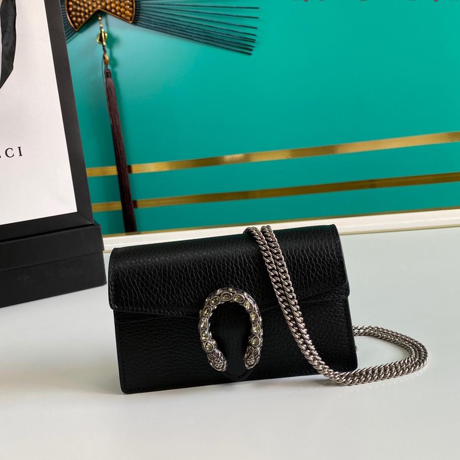 Gucci Dionysus Leather Super Mini Bag(16.5-10-4.5cm)    - everydesigner