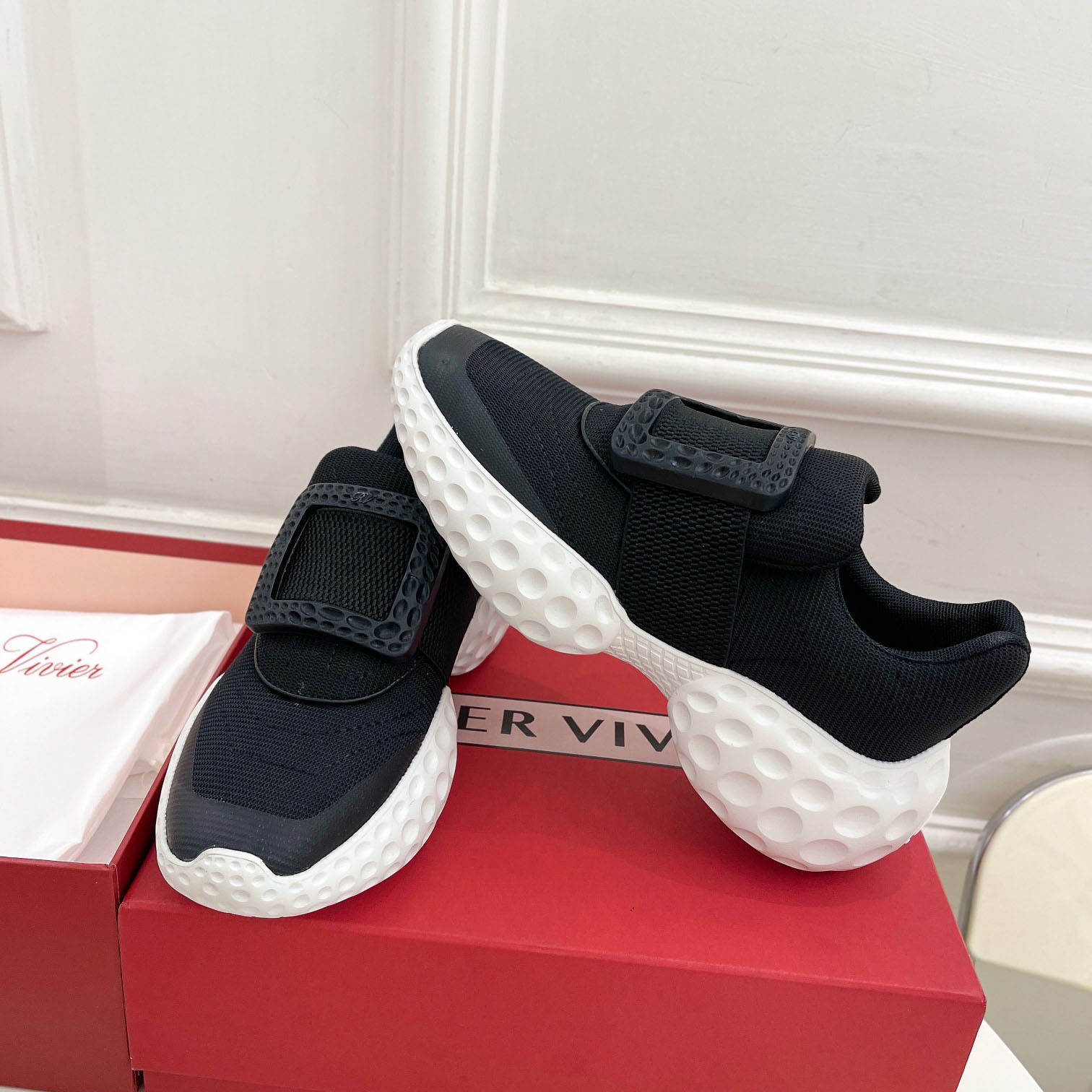 Roger Vivier Viv Run Moonlight Sneaker - everydesigner