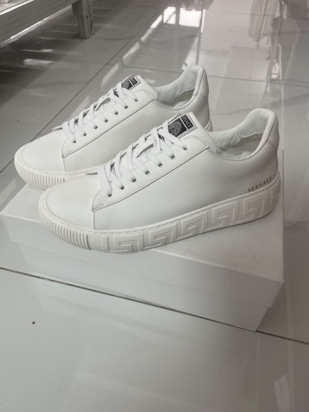 Versace La Greca Lace-Up Sneakers - everydesigner