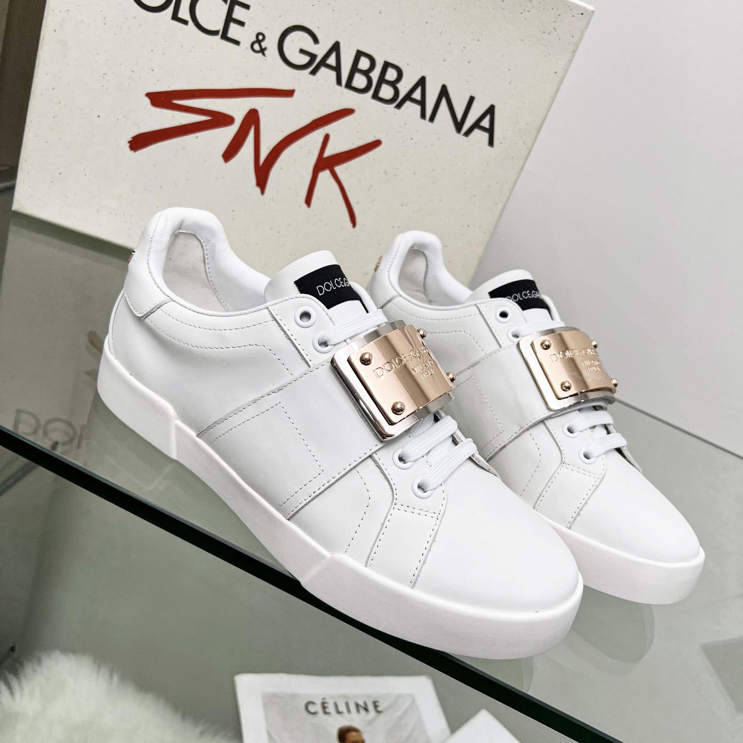 Dolce & Gabbana Portofino Leather Sneakers - everydesigner