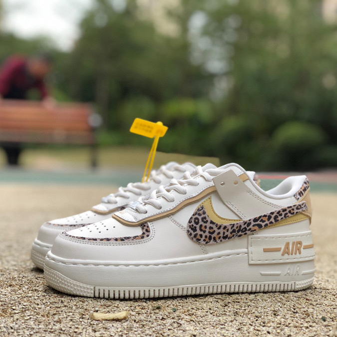 Nike WMNS Air Force 1 Shadow"Beige/Brown Leopard" Sneaker   CI0919-120 - everydesigner