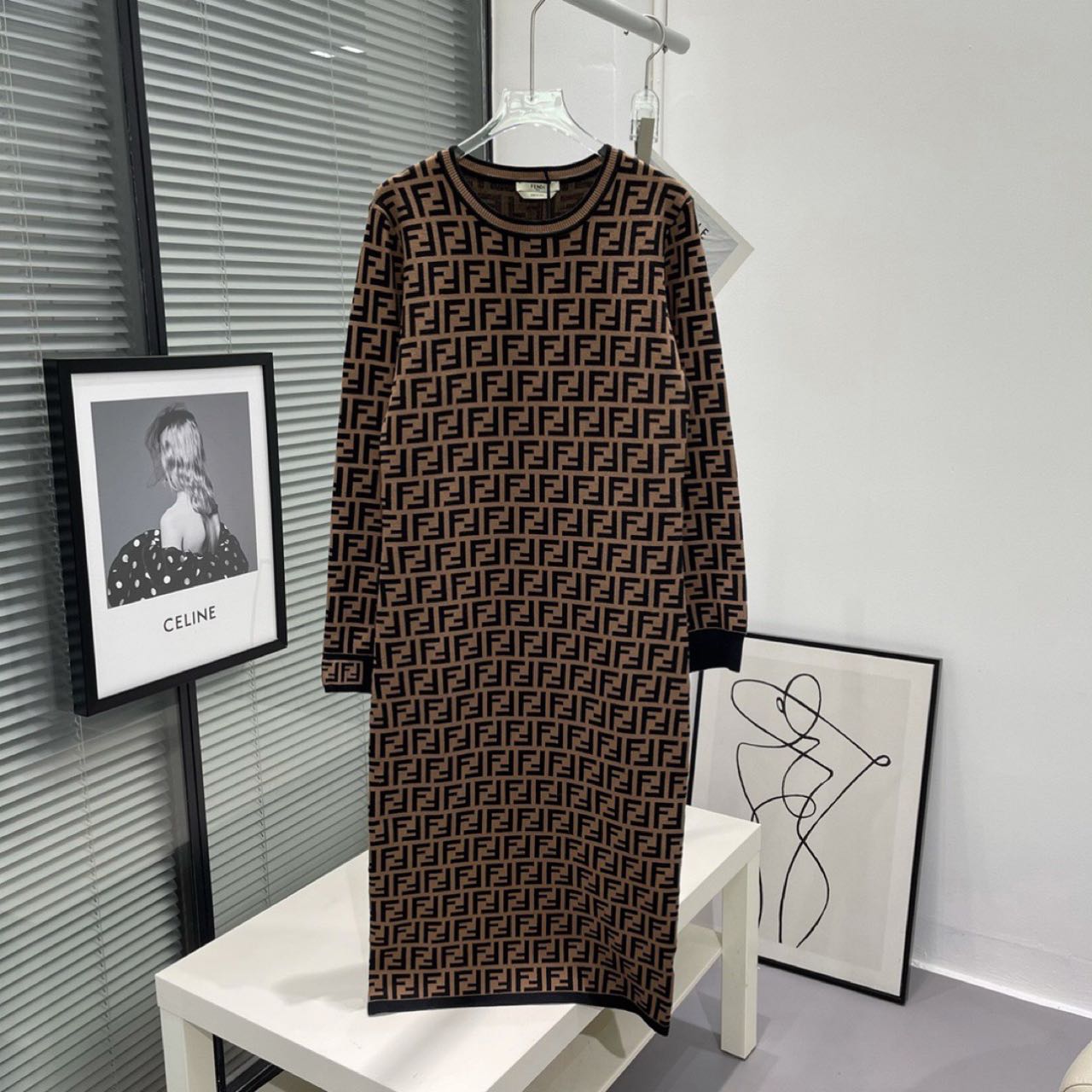 Fendi Brown Viscose Dress - everydesigner