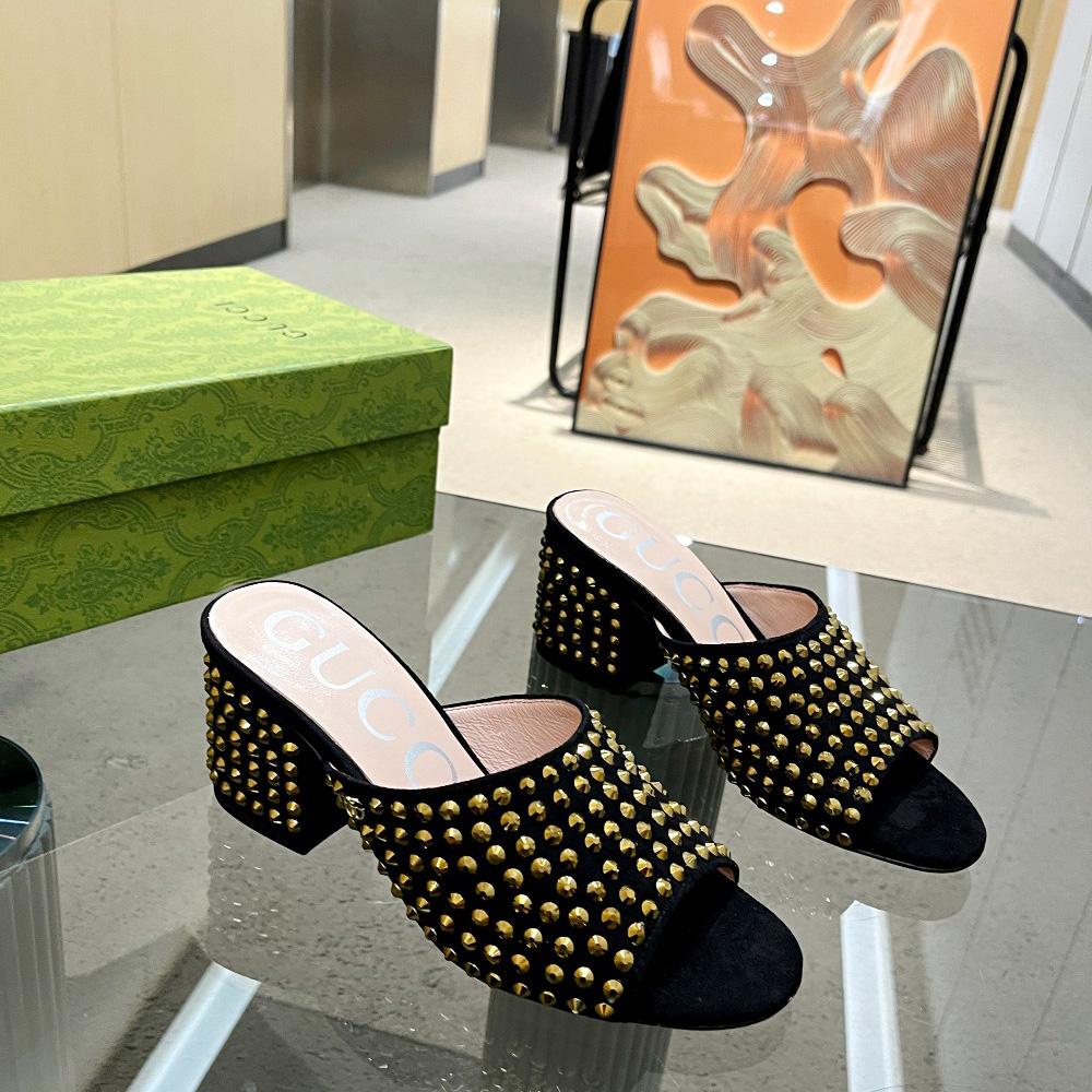 Gucci Women's Slide Sandal With Crystals - everydesigner